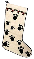 Paw Prints Christmas Stocking for Dogs (1)