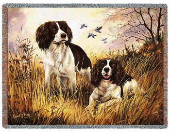 A Beautiful Springer Spaniel Tapestry Throw or Afghan Makes the Perfect Dog Lover Gift!