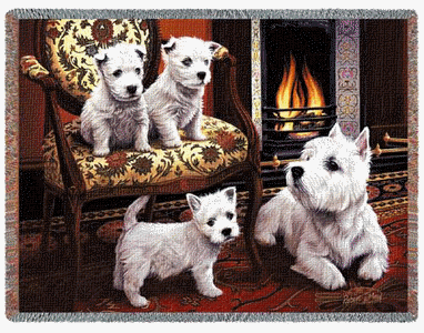 A Beautiful Westie Tapestry Throw or Afghan Makes the Perfect Dog Lover Gift!